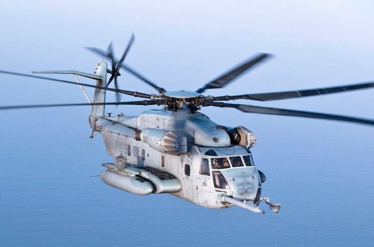 CH53E Super Stallion Helicopter in Flight