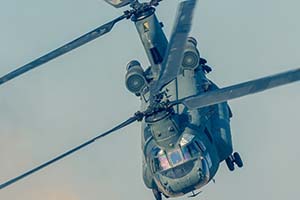 Chinook Helicopter in a Dive